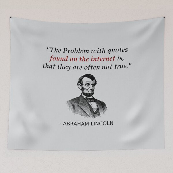 Item preview, Funny Abraham Lincoln History Teacher Shirt Internet Quotes designed and sold by Creekman Designs.