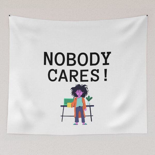 Item preview, Nobody cares sticker, funny designed and sold by Alex&B.