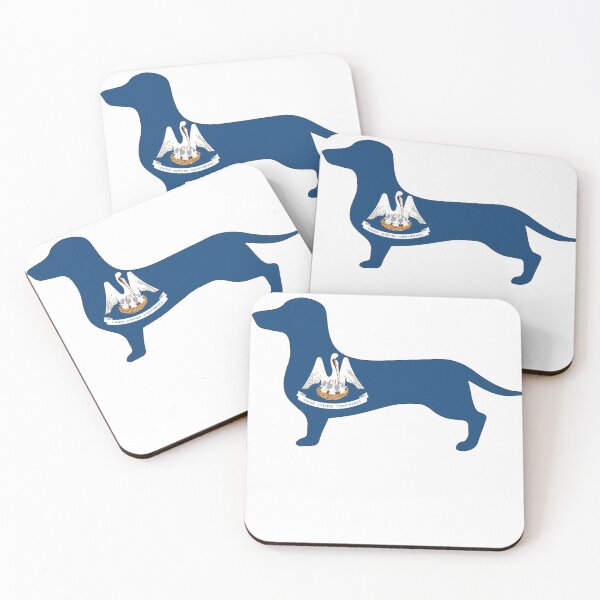 Item preview, Louisiana Dachshund Flag designed and sold by Wienerful.