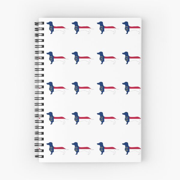 Item preview, North Carolina Dachshund Flag  designed and sold by Wienerful.