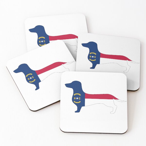 Item preview, North Carolina Dachshund Flag  designed and sold by Wienerful.