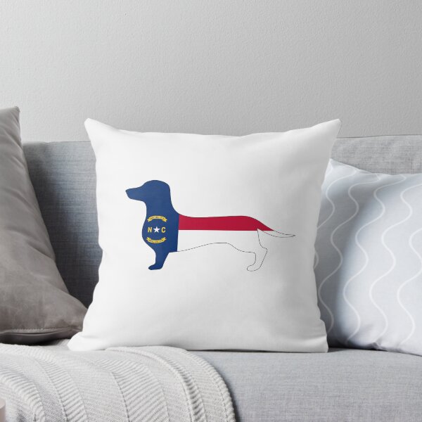 Item preview, North Carolina Dachshund Flag  designed and sold by Wienerful.