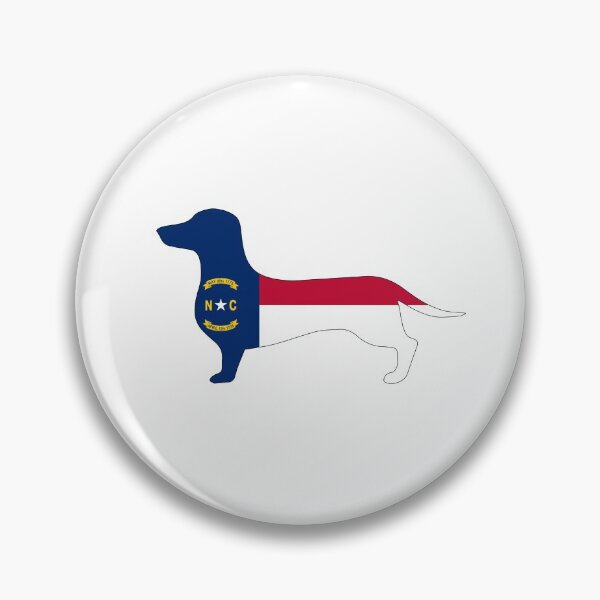 Item preview, North Carolina Dachshund Flag  designed and sold by Wienerful.