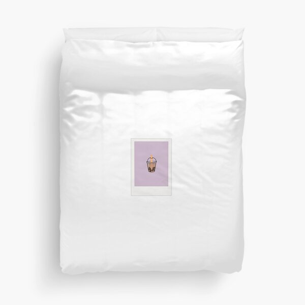 Bubble Tea Polaroid  Duvet Cover