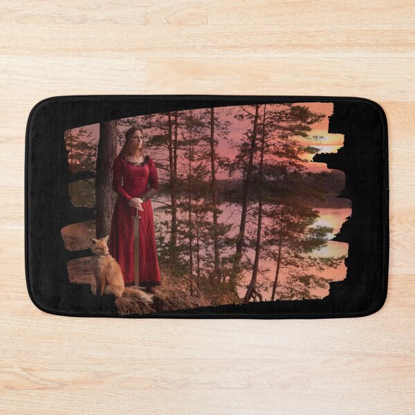 Item preview, Fantasy Female Viking Warrior Nature Scene with Fox designed and sold by Orkneyology.