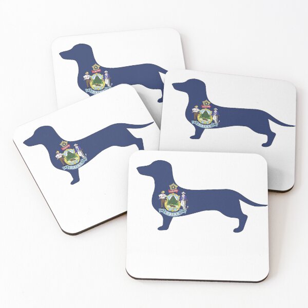 Item preview, Maine Dachshund Flag designed and sold by Wienerful.