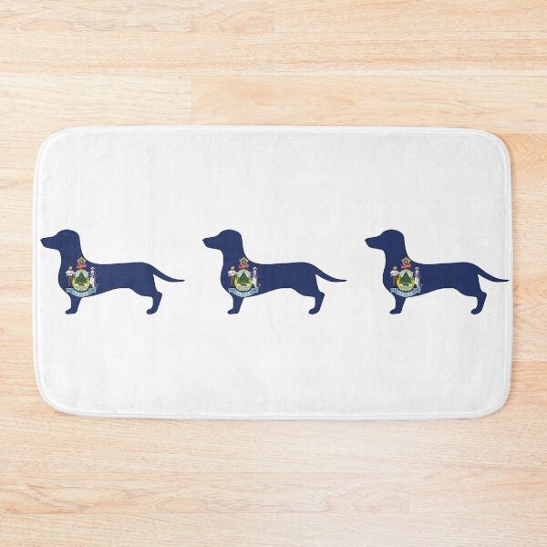 Item preview, Maine Dachshund Flag designed and sold by Wienerful.
