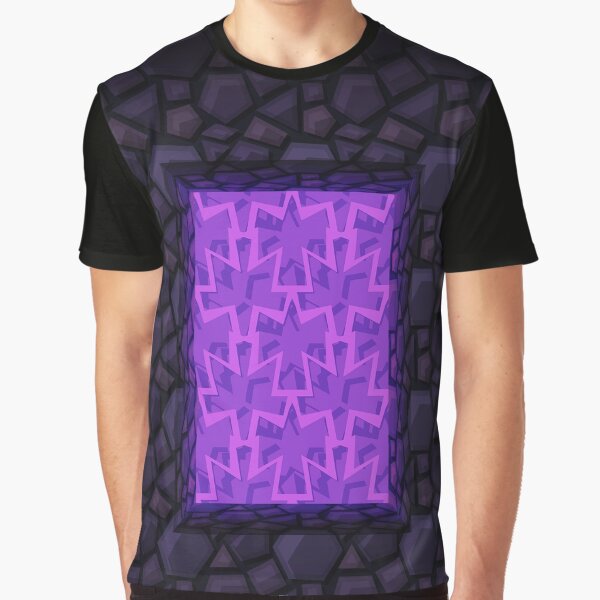 Obsidian Nether Portal - PureBDcraft Graphic T-Shirt