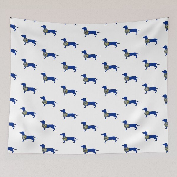 Item preview, Nebraska Dachshund Flag designed and sold by Wienerful.