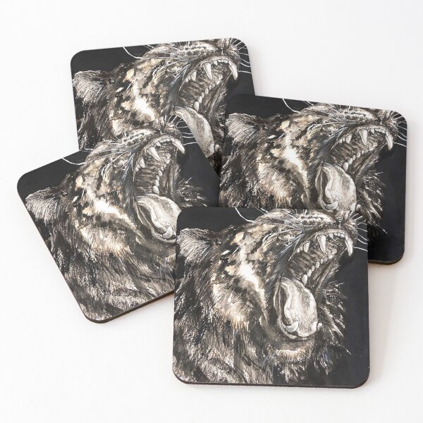 Item preview, Black and white tiger. Tiger's grin. Tiger's mouth. designed and sold by Elena Reutova.