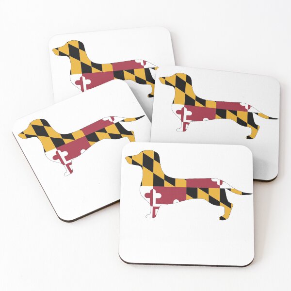 Item preview, Maryland Dachshund Flag designed and sold by Wienerful.
