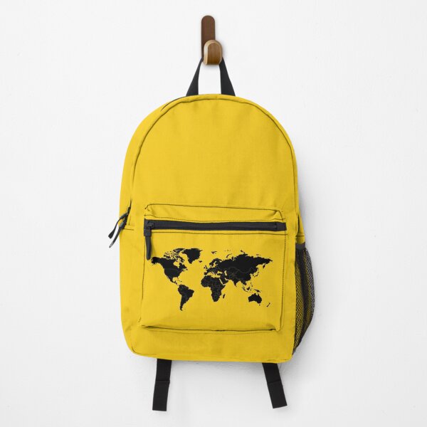 Item preview, Black & Yellow World Map designed and sold by Alo.