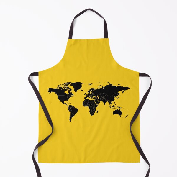 Item preview, Black & Yellow World Map designed and sold by Alo.