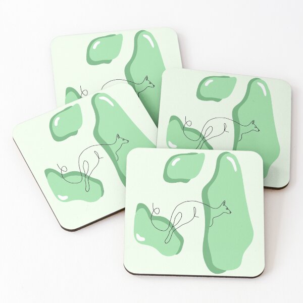Item preview, Green Line Art Kangaroo designed and sold by KyraSchwedersky.