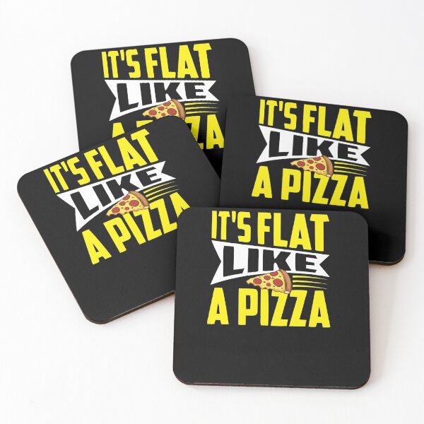 Item preview, Its flat like A Pizza funny shirt designed and sold by Grinover.