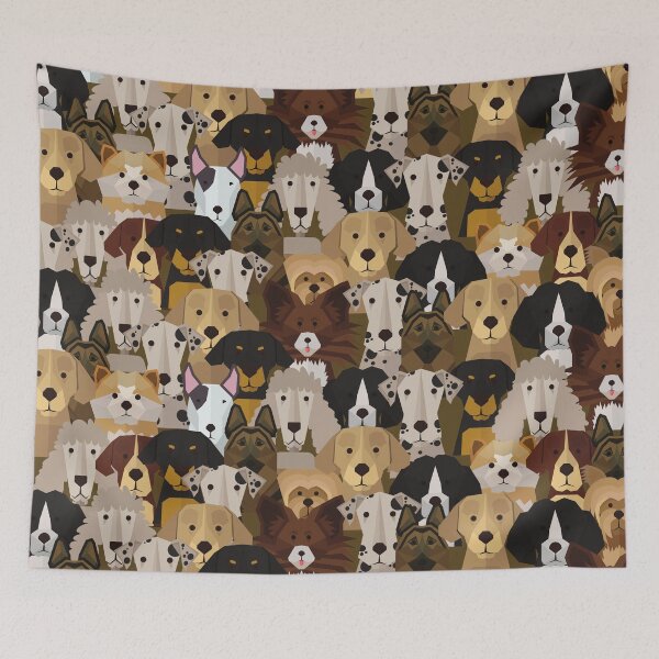 Item preview, Cute Dog Faces pattern designed and sold by arianne121.