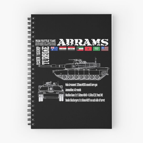 Item preview, Abrams Main Battle Tank M1A1 M1A2 - white artwork for dark merch designed and sold by shaynetwright.