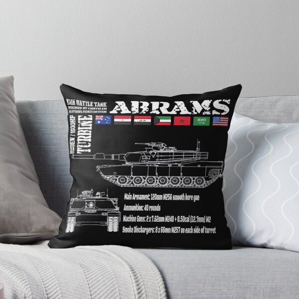 Item preview, Abrams Main Battle Tank M1A1 M1A2 - white artwork for dark merch designed and sold by shaynetwright.