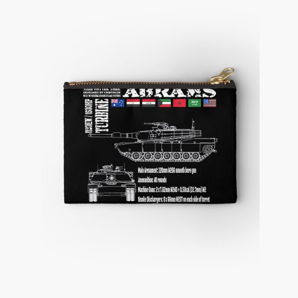 Item preview, Abrams Main Battle Tank M1A1 M1A2 - white artwork for dark merch designed and sold by shaynetwright.