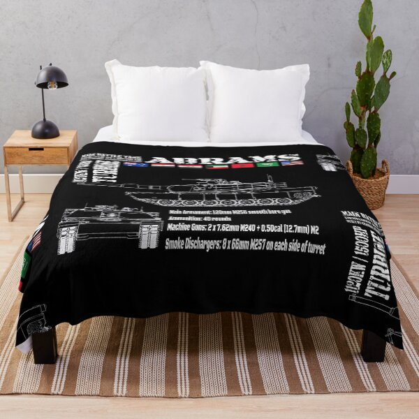 Item preview, Abrams Main Battle Tank M1A1 M1A2 - white artwork for dark merch designed and sold by shaynetwright.