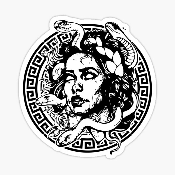 medusa (noir) Sticker