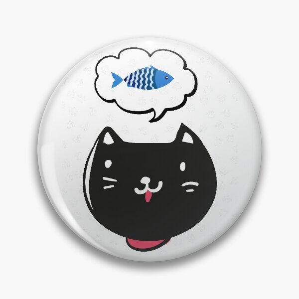 Item preview, Dreaming Cat-Funny Black Cat-Black Cat love fish-FunnyDreaming Cat designed and sold by Aminepop.