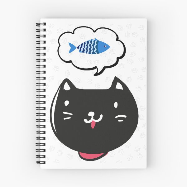 Item preview, Dreaming Cat-Funny Black Cat-Black Cat love fish-FunnyDreaming Cat designed and sold by Aminepop.