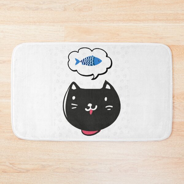 Item preview, Dreaming Cat-Funny Black Cat-Black Cat love fish-FunnyDreaming Cat designed and sold by Aminepop.