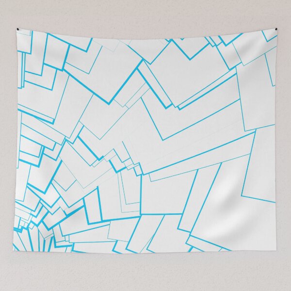 Item preview, Blue rectangle random pattern designed and sold by kzsg.