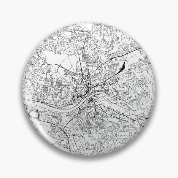 Item preview, Newcastle White Map designed and sold by multiplicitymap.