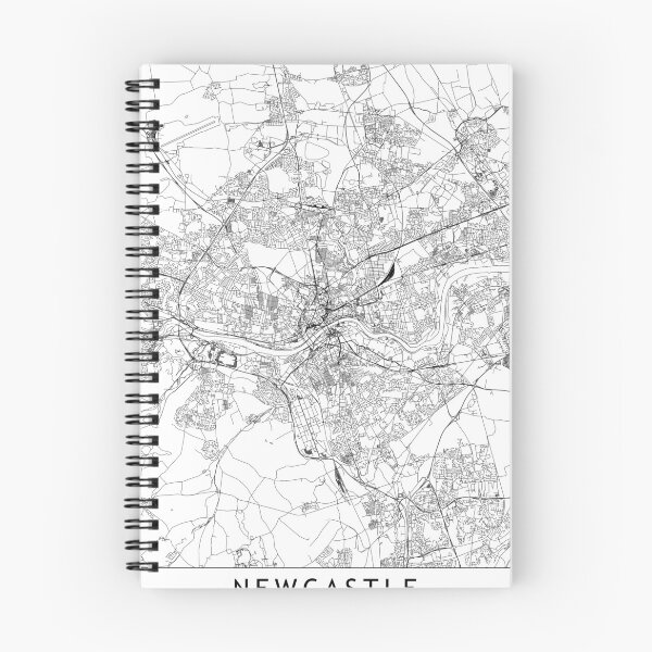 Item preview, Newcastle White Map designed and sold by multiplicitymap.