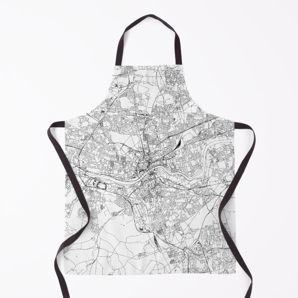 Item preview, Newcastle White Map designed and sold by multiplicitymap.