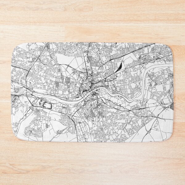Item preview, Newcastle White Map designed and sold by multiplicitymap.