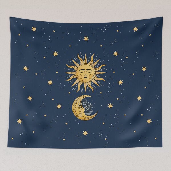 Item preview, Sun and Moon (Deep Blue) designed and sold by twinklestrokes.