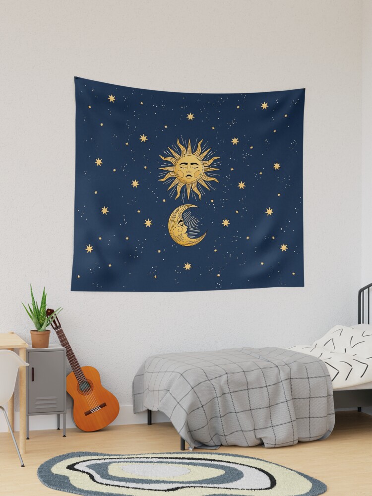 Blue sun online tapestry