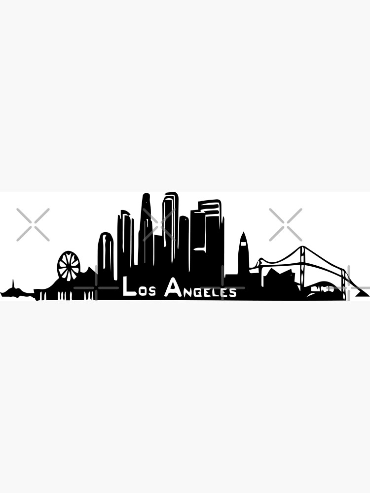 Los Angeles Skyline Poster For Sale By Carmelplaza Redbubble