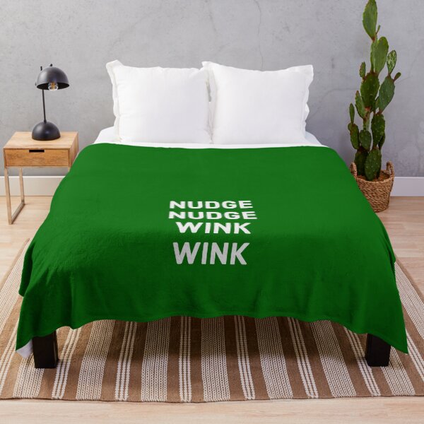 Item preview, Nudge Nudge Wink Wink - White text designed and sold by FunkiFunki.