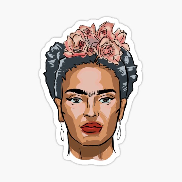 Aperçu de l'œuvre Frida Khalo Sticker créée et vendue par WamBamBunny.