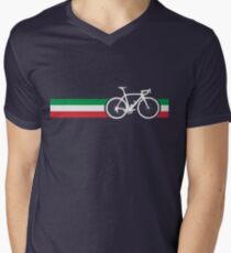 Bike Stripes Italian National Road Race Men's V-Neck T-Shirt