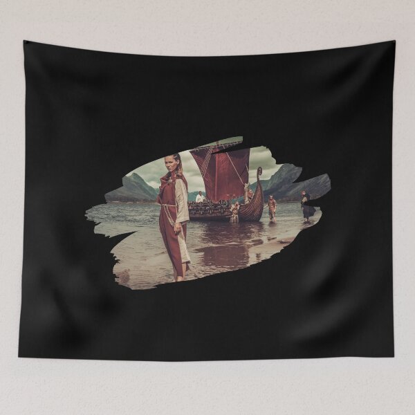 Item preview, Viking Woman and Drakkar Longship designed and sold by Orkneyology.
