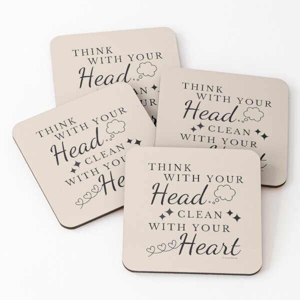 Item preview, Think With Your Head Clean With Your Heart Housekeeping Fun designed and sold by SavvyCleaner.
