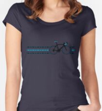 Bike Stripes Team Sky - Chain Women's Fitted Scoop T-Shirt