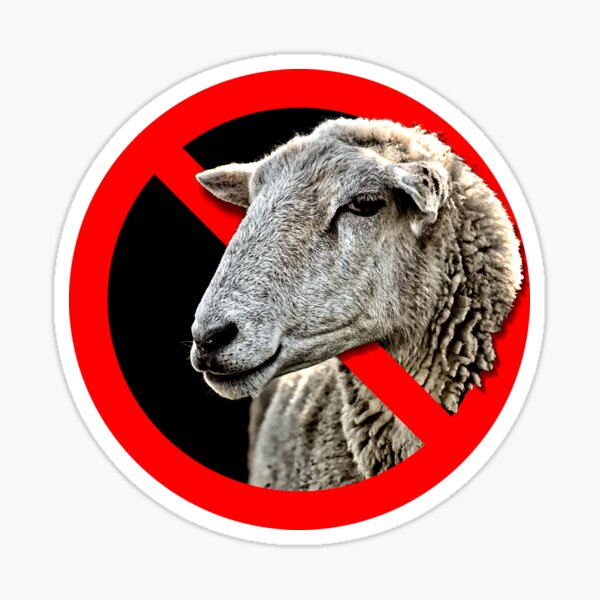 Don't Be A Sheep - Don't Follow the Crowd Sticker
