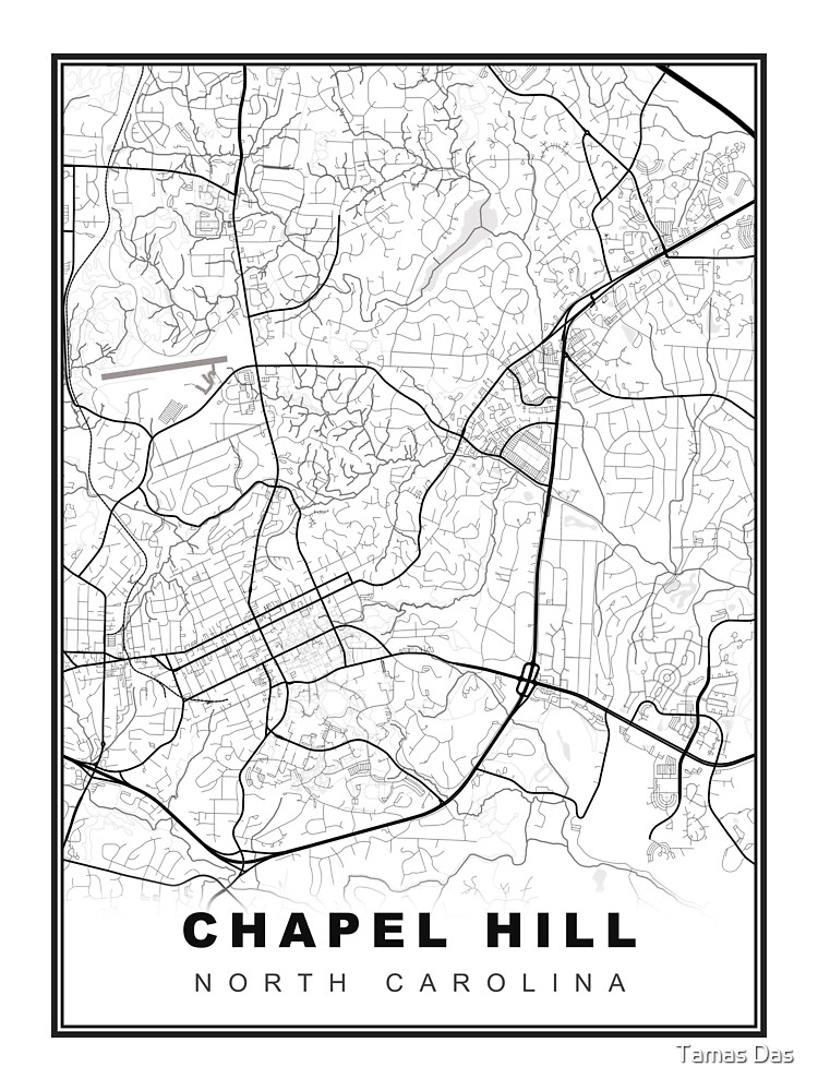 Chapel Hill Map Sticker By Sibudas Redbubble 7958