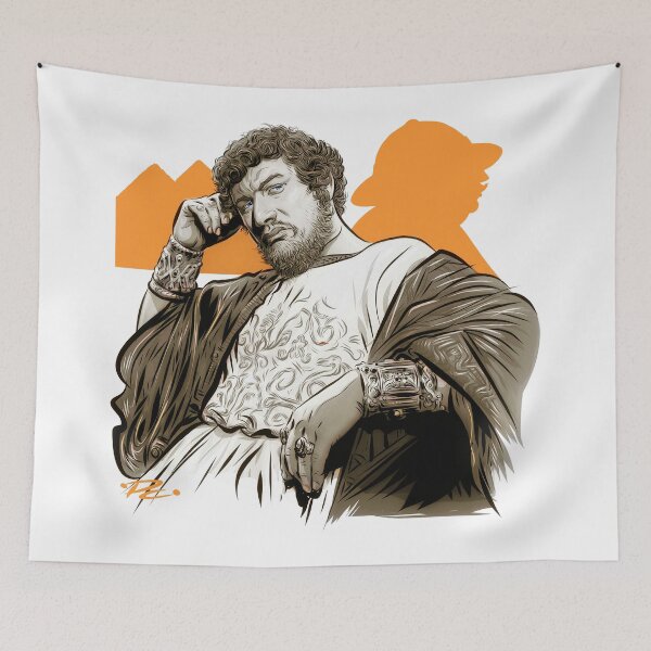 Item preview, Peter Ustinov - An illustration by Paul Cemmick designed and sold by TIGERDAVER.