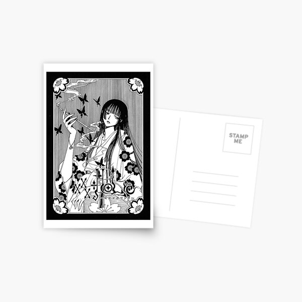 Yuuko Ichihara smoking black butterflies manga Postcard