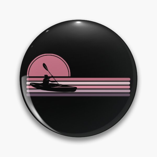 Item preview, Woman Kayaker - Pink Sunset Stripes designed and sold by HeatherPore.