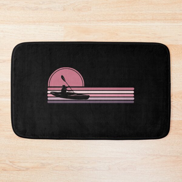 Item preview, Woman Kayaker - Pink Sunset Stripes designed and sold by HeatherPore.