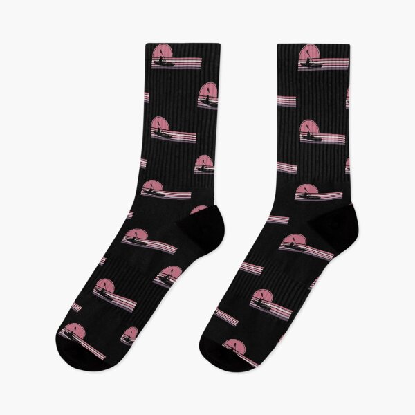 Item preview, Woman Kayaker - Pink Sunset Stripes designed and sold by HeatherPore.