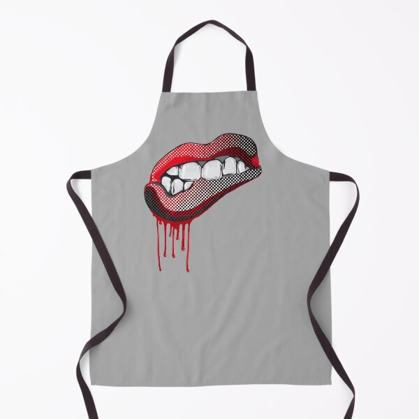 Item preview, mouth skirt sensual 50s sexy blood red lips teeth woman lichtenstein grid comic style trendy drop color designed and sold by originalstar.
